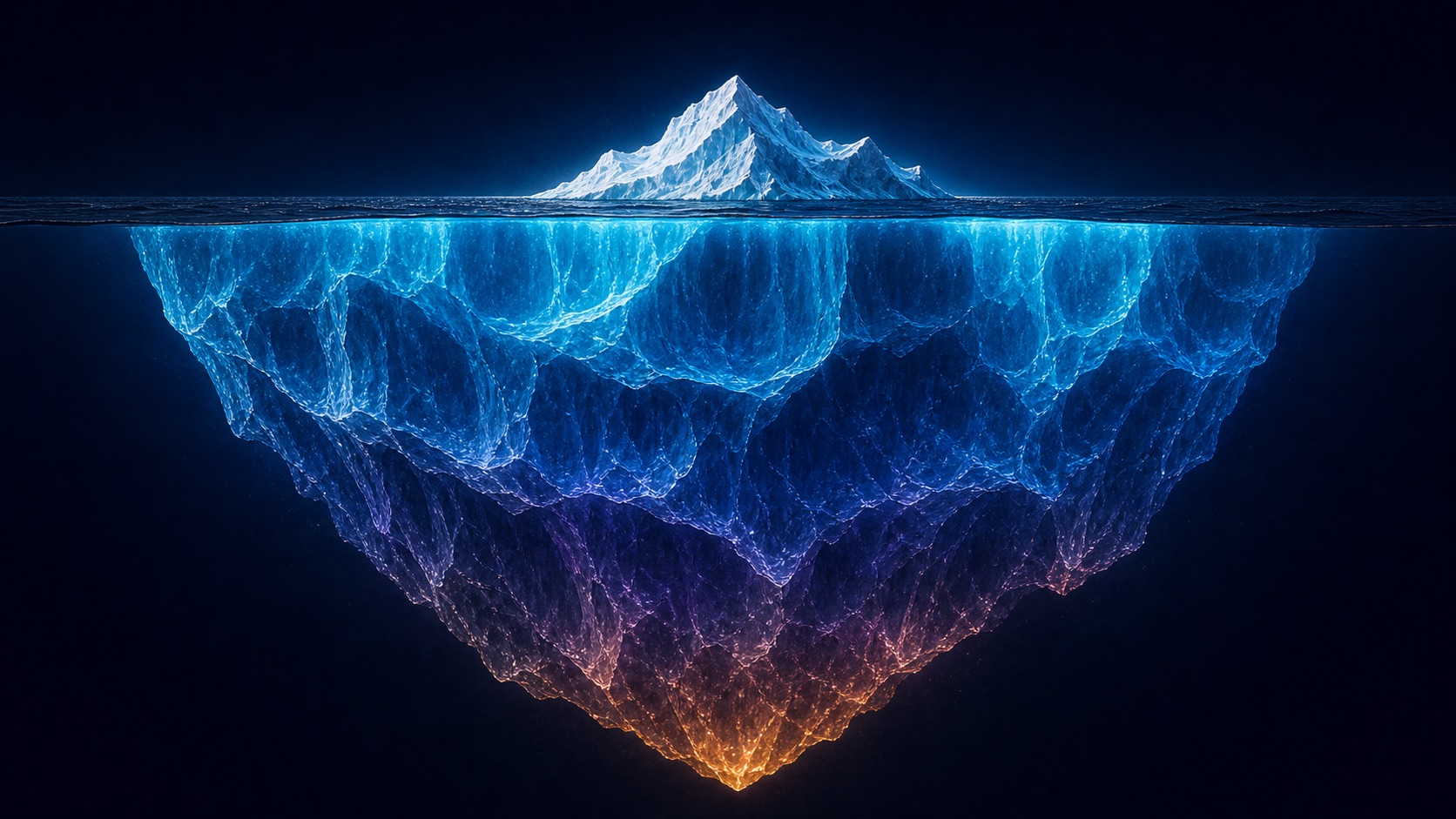 水面上下的冰山
